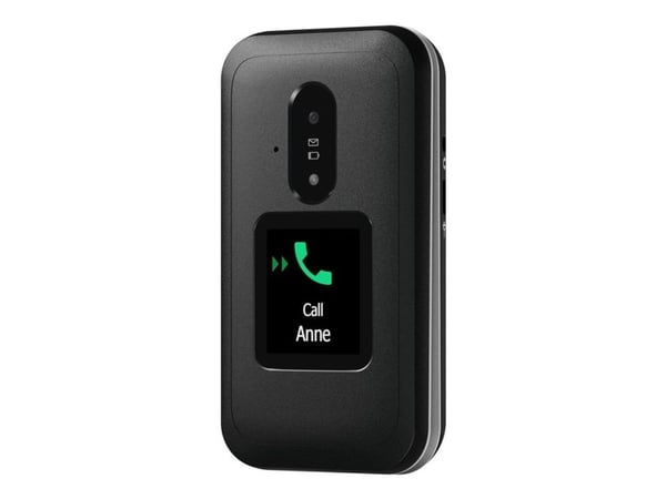 Doro Leva E30, Simpukka, Yksittäinen SIM, 7,11 cm (2.8"), 0,3 MP, 1150 mAh, Musta, Valkoinen