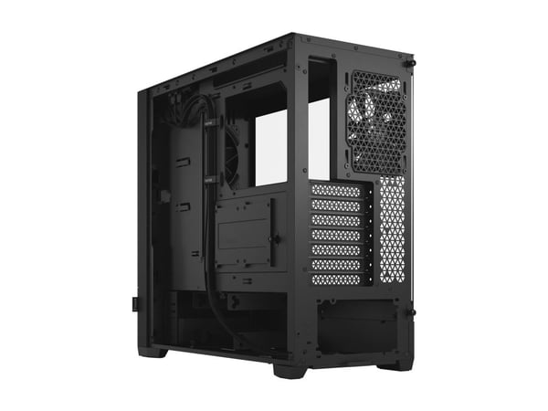Fractal Design Pop Silent - Tower - ATX - genomskinlig sidopanel (härdat glas) - ingen strömförsörjning (ATX) - svart TG genomskinlig ton - USB/ljud