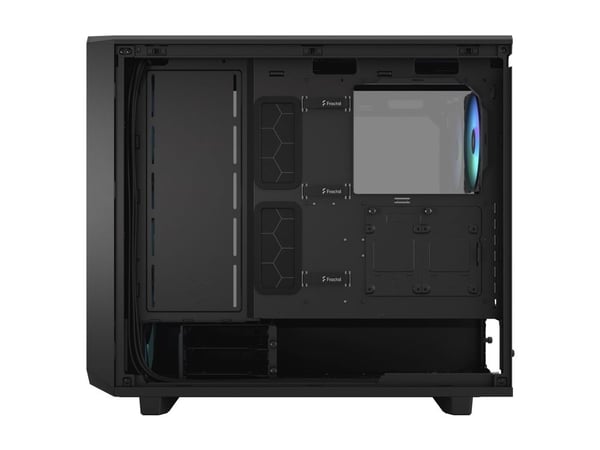 Fractal Design Meshify 2 Lite - Tower - utökad ATX - genomskinlig sidopanel (härdat glas) - ingen strömförsörjning (ATX) - RGB svart TG ljuston - U...