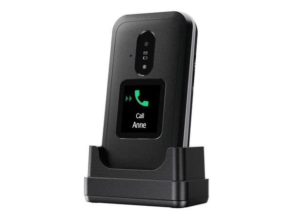 Doro Leva E30, Simpukka, Yksittäinen SIM, 7,11 cm (2.8"), 0,3 MP, 1150 mAh, Musta, Valkoinen