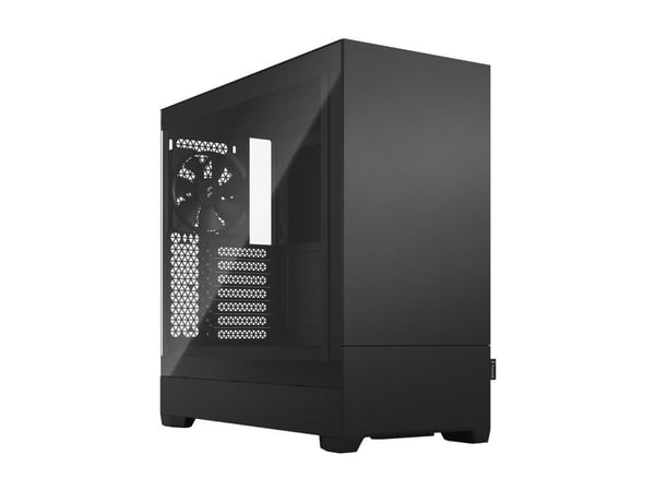 Fractal Design Pop Silent - Tower - ATX - genomskinlig sidopanel (härdat glas) - ingen strömförsörjning (ATX) - svart TG genomskinlig ton - USB/ljud