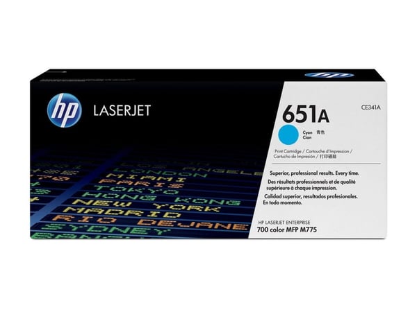 Lasertoner hp 651a ce341a, 16 000 sidor, cyan