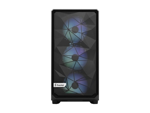 Fractal Design Meshify 2 Lite - Tower - utökad ATX - genomskinlig sidopanel (härdat glas) - ingen strömförsörjning (ATX) - RGB svart TG ljuston - U...