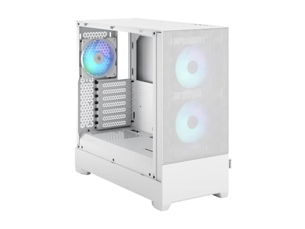 Fractal Design Pop Air - Tower - ATX - genomskinlig sidopanel (härdat glas) - ingen strömförsörjning (ATX) - vit TG genomskinlig ton - USB/ljud - f...