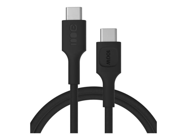 Green Cell PowerStream - USB-kabel - USB-C (100W PD) (hann) til USB-C (100W PD) (hann) - 1.2 m - flettet - panther black