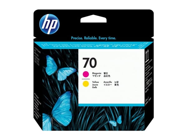 HP 70 - Gul, magenta - skriverhode - for DesignJet HD Pro MFP, T120, Z2100, Z3100, Z3100ps, Z3200, Z3200ps, Z5200, Z5400