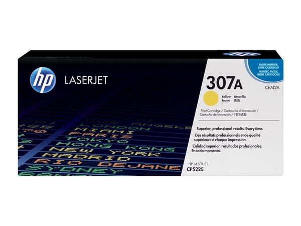 Lasertoner hp 307a ce742a, 7 300 sidor, gul