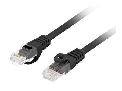 Lanberg PCU6-10CU - Liitäntäkaapeli - RJ-45 (han) til RJ-45 (han) - 1,5 m - 5,4 mm - UTP - CAT 6 - halogenfri, formet, knastfri - sort - for P/N: P...
