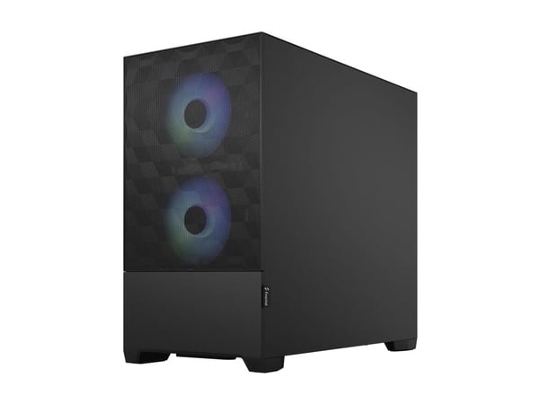 Fractal Design Pop Mini Air RGB - Tower - micro ATX - sidepanel med vindu (herdet glass) - ingen strømforsyning (ATX) - sort TG lys fargetone - USB...