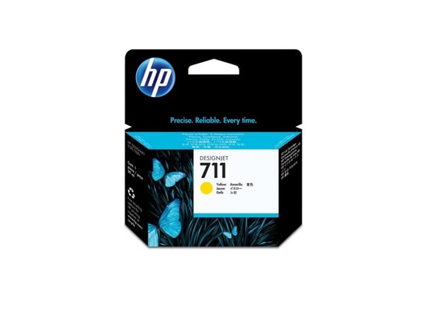 HP 711 - 29 ml - gul - original - DesignJet - blekkpatron - for DesignJet T100, T120, T120 ePrinter, T125, T130, T520, T520 ePrinter, T525, T530