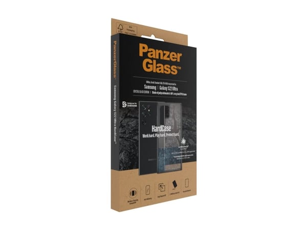 PanzerGlass HardCase - Crystal Black Edition - Beskyttende deksel for mobiltelefon - termoplast-polyuretan (TPU) - for Samsung Galaxy S22 Ultra