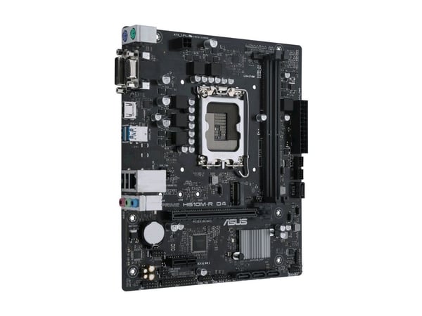 ASUS PRIME H610M-R D4 - Hovedkort - micro ATX - LGA1700-sokkel - H610 Chipset - USB 3.2 Gen 1 - Gigabit LAN - innbygd grafikk (CPU kreves) - HD-lyd...