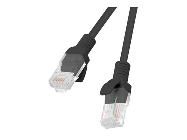 Lanberg - Patch-kabel - RJ-45 (hane) till RJ-45 (hane) - 10 m - 5.4 mm - UTP - CAT 6 - halogenfri, formpressad, hakfri - svart - för P/N: PPS6-0024...