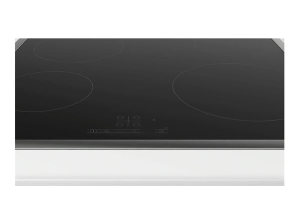 Bosch Serie | 4 PKE645BB2E - Keramisk häll - 4 kokplattor - Fördjupning - bredd: 56 cm - djup: 49 cm - med kanter i rostfritt stål - svart / rostfr...