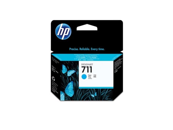 HP 711 - 29 ml - cyan - original - DesignJet - blekkpatron - for DesignJet T100, T120, T120 ePrinter, T125, T130, T520, T520 ePrinter, T525, T530
