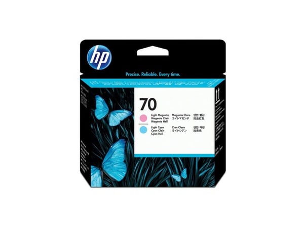 HP 70 - Lys magenta, lys cyan - skriverhode - for DesignJet HD Pro MFP, T120, Z2100, Z3100, Z3100ps, Z3200, Z3200ps, Z5200, Z5400