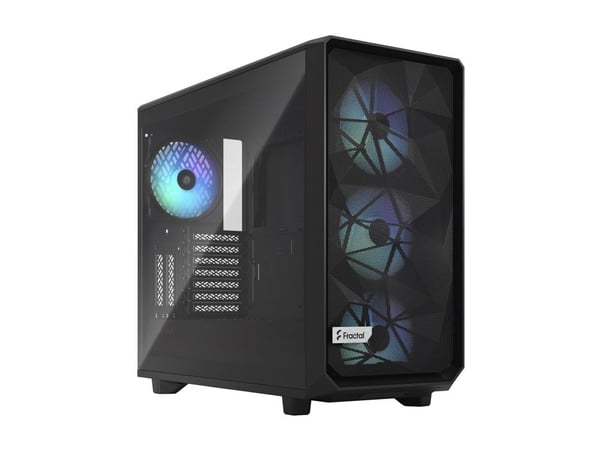 Fractal Design Meshify 2 RGB - Tower - utvidet ATX (E-ATX) - sidepanel med vindu (herdet glass) - ingen strømforsyning (ATX) - sort TG lys fargeton...