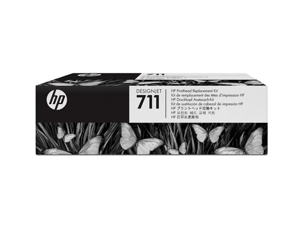 HP 711 - Sort, gul, cyan, magenta - printhoved - for DesignJet T100, T120, T120 ePrinter, T125, T130, T520, T520 ePrinter, T525, T530