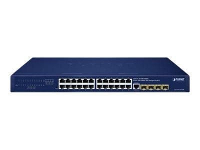 PLANET IPv4/IPv6, 24-Port, Hallittu, L2/L4, Gigabit Ethernet (10/100/1000), Täysin kaksipuolinen, Telineasennus, 1U