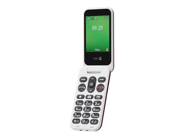 Doro Leva E22, Simpukka, Yksittäinen SIM, 7,11 cm (2.8"), 0,3 MP, 1150 mAh, Punainen, Valkoinen