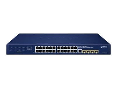PLANET GS-4210-24T4S - Switch - L4 - Styrt - 24 x 10/100/1000 + 4 x SFP - stasjonær, rackmonterbar