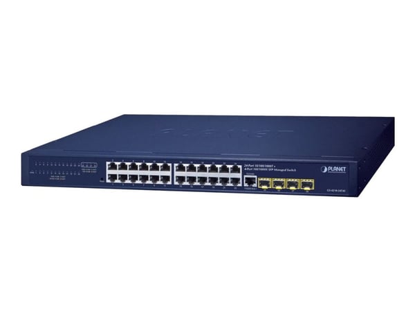 PLANET GS-4210-24T4S - Switch - L4 - Styrt - 24 x 10/100/1000 + 4 x SFP - stasjonær, rackmonterbar