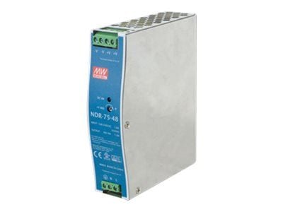 PLANET PWR-75-24, 75 W, 100 - 240 V, 50 - 60 Hz, 1.45 A, Ylijännite, Ylikuumeneminen, Ylikuormittaa, Oikosulku, Ul508, TUV EN60950-1