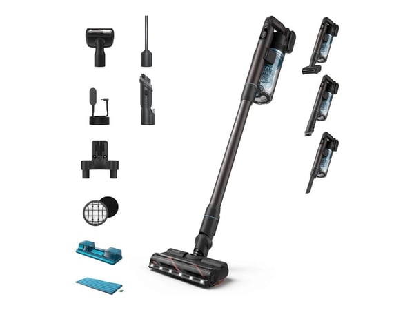 Philips Philipsin johdoton SpeedPro Max 7000 Series Aqua imuri, 2-in-1-varsi-imuri, Pussiton, Sininen, 0,6 L, Kuiva ja märkä, Sykloninen/suodattava