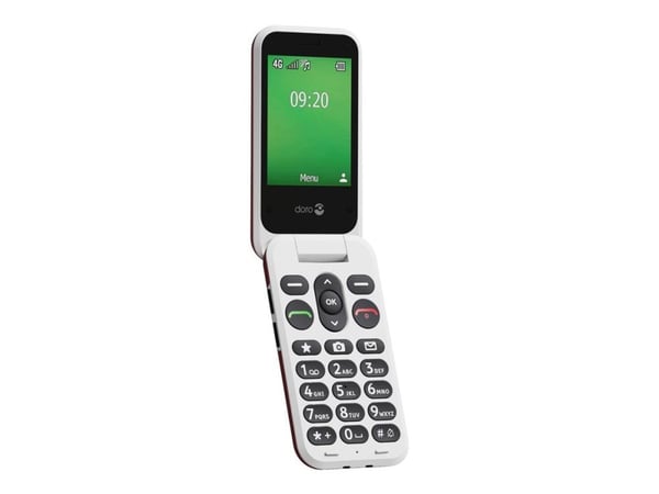 Doro Leva E22, Simpukka, Yksittäinen SIM, 7,11 cm (2.8"), 0,3 MP, 1150 mAh, Punainen, Valkoinen