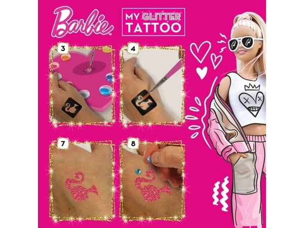 Lisciani Barbie My Glitter Tattoo, Multifärg, Barn, Flicka, 5 År, 6 År, Multi