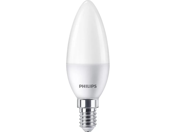 Philips - LED-lyspære - form: B35 - mattslipt finish - E14 - 2.8 W (ekvivalent 25 W) - klasse F - varmt hvitt lys - 2700 K