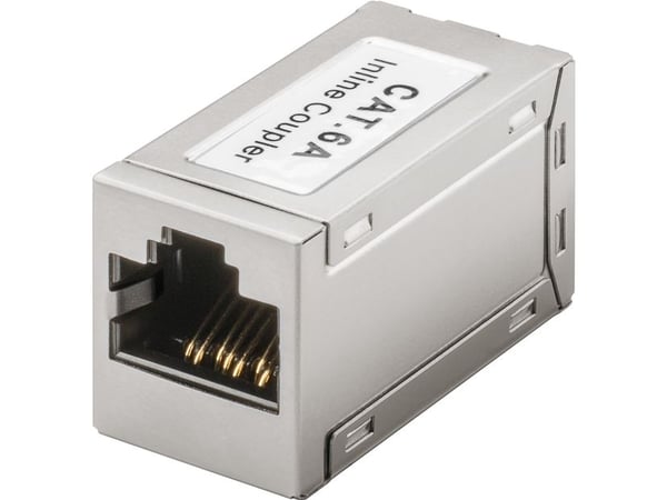 Goobay 72499, Flat, Metallisk, RJ-45, RJ-45, Hunkjønn, Hunkjønn