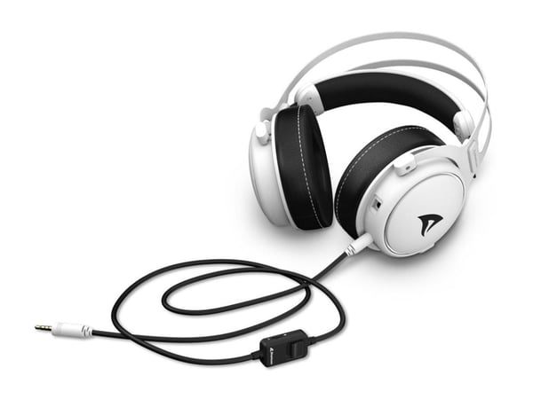 Sharkoon SKILLER SGH50 - Headset - fullstorlek - kabelansluten - 3,5 mm kontakt - vit