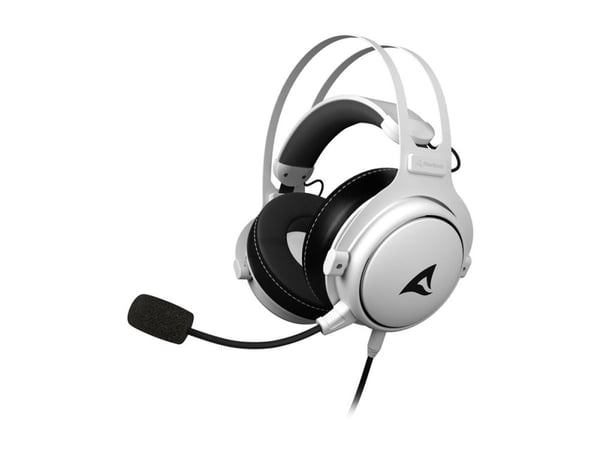 Sharkoon SKILLER SGH50 - Headset - fullstorlek - kabelansluten - 3,5 mm kontakt - vit