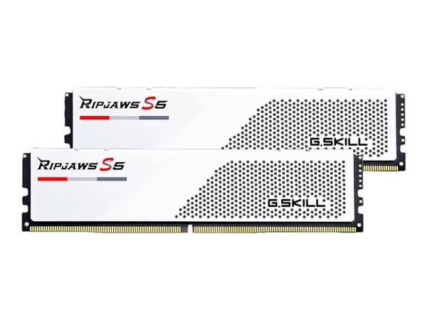 G.Skill Ripjaws S5 - DDR5 - sett - 48 GB: 2 x 24 GB - DIMM 288-pin lav profil - 6000 MT/s / PC5-24000 - CL30 - 1.35 V - ikke-bufret - on-die ECC - ...