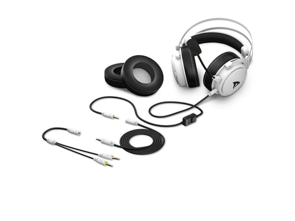 Sharkoon SKILLER SGH50 - Headset - fullstorlek - kabelansluten - 3,5 mm kontakt - vit