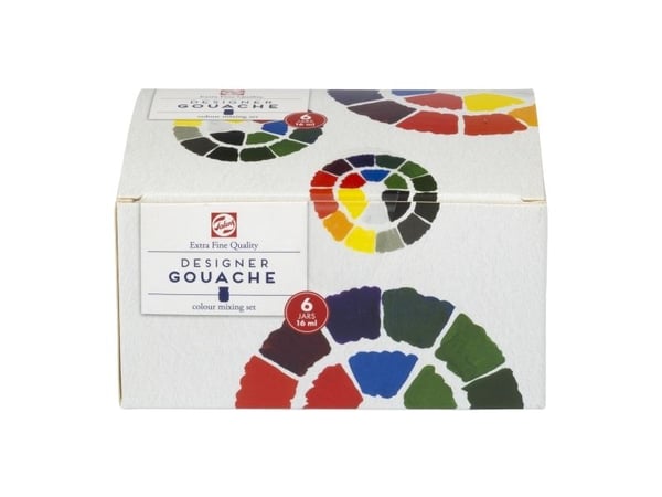Talens Gouache Extra Fine primærsett | 6 x flasker