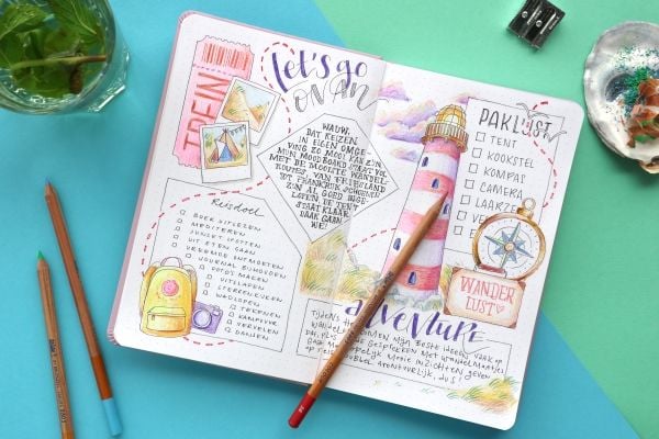 Bruynzeel bullet journal Peach | 13 x 21 cm, 140 g, 64 sider