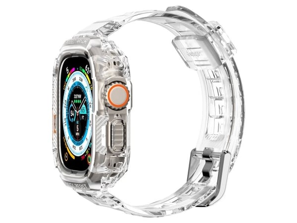 Spigen Rugged Armor Pro, Kotelo, Älykello, Läpinäkyvä, Apple, Watch Ultra (49mm), Termoplastinen polyuretaani (TPU)