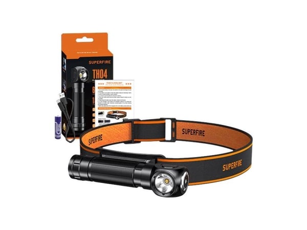 Superfire otsalamppu 2-in-1 Superfire TH04 otsalamppu, 600lm, USB-C
