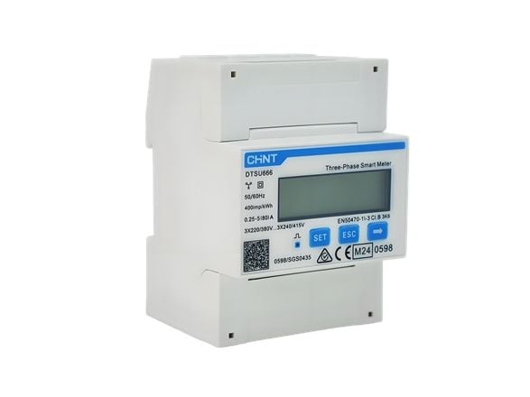 Chint G DTSU666 3×230/400 V 5(80) A RS485 4PMID 313280 Vaihtovirtamittari, digitaalinen, MID-hyväksyntä: Kyllä, 1 kpl
