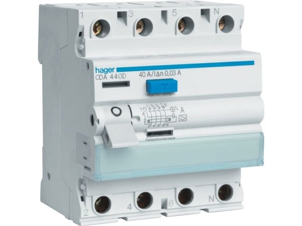 Felströmsbrytare HPFI 4P 40 A 30 mA typ A CDA440K
