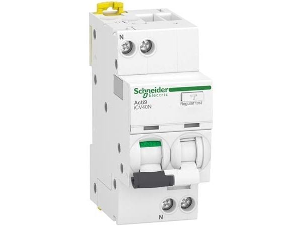 SCHNEIDER ELECTRIC Acti9 Kombinationsbrytare iCV40N 1P+N 16A C 30mA 6kA, klass A, 36 mm