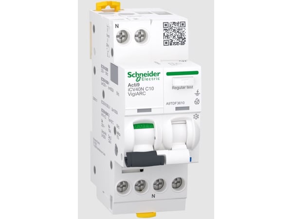 SCHNEIDER ELECTRIC Gnistdetektor/lysbuevagt MCB+RCD+AFD 1PN C10A 30mA iC40N VigiARC