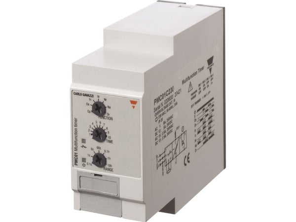 CARLO GAVAZZI Multifunktionstimer, 2CO potentialfri 10mA, 15VDC, spolspänning 230VAC, inställningsintervall 0,1sek.-100h., 11-poligt uttag