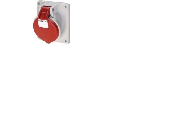 MENNEKES CEE-stickpropp infälld 5-polig 32A 400V IP44, klocka H6, flänsmått 100x100 mm, TwinCONTACT (skruvlös anslutning)