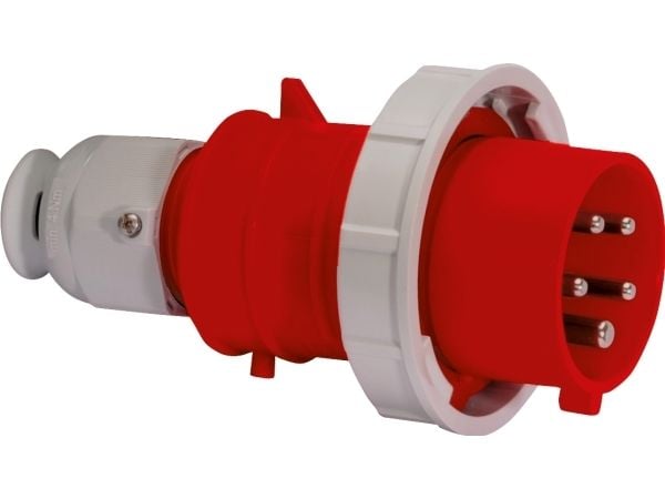 BALS CEE Stikprop H6 400V 32A 5 polet Rød, Multigrip, Quick-Connect TE-Plus stik. IP67, polyamidi
