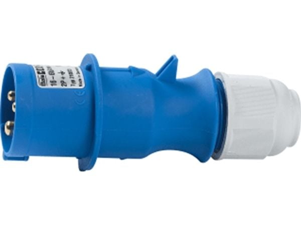 FIX-PRO CEE StikpropH6230V 16A 3 polet BlåMultigripkabelaflastning, skrueIP44, Polyamidi