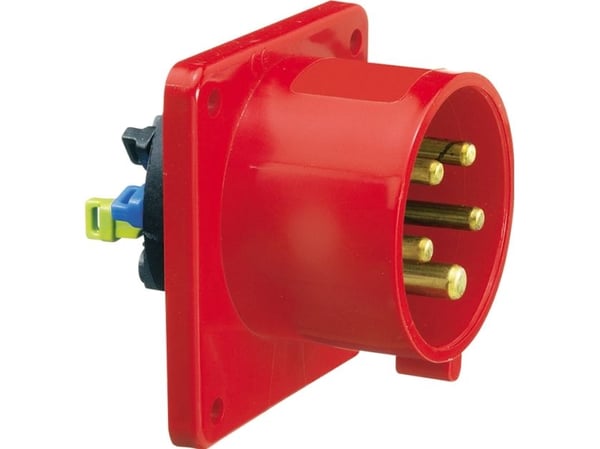 BALS CEE IndtagH6400V 32A 5 polet, rødindbygninglaippa 75x75 mm, Quick-connect®IP44, polyamidi