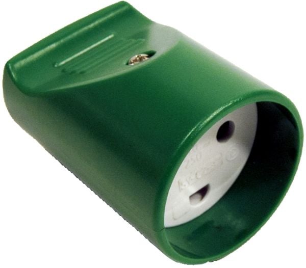 FIX-PRO Iskunkestävä jatkojohto, ilman maadoitusta, 16A 250V IP20, polykarbonaatti - väri vihreä
